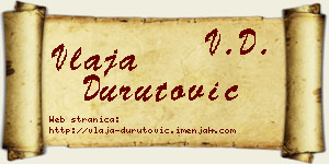 Vlaja Durutović vizit kartica